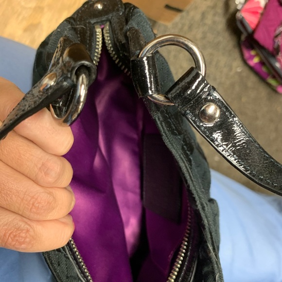 Brown leather coach purse - Picture 2 of 6